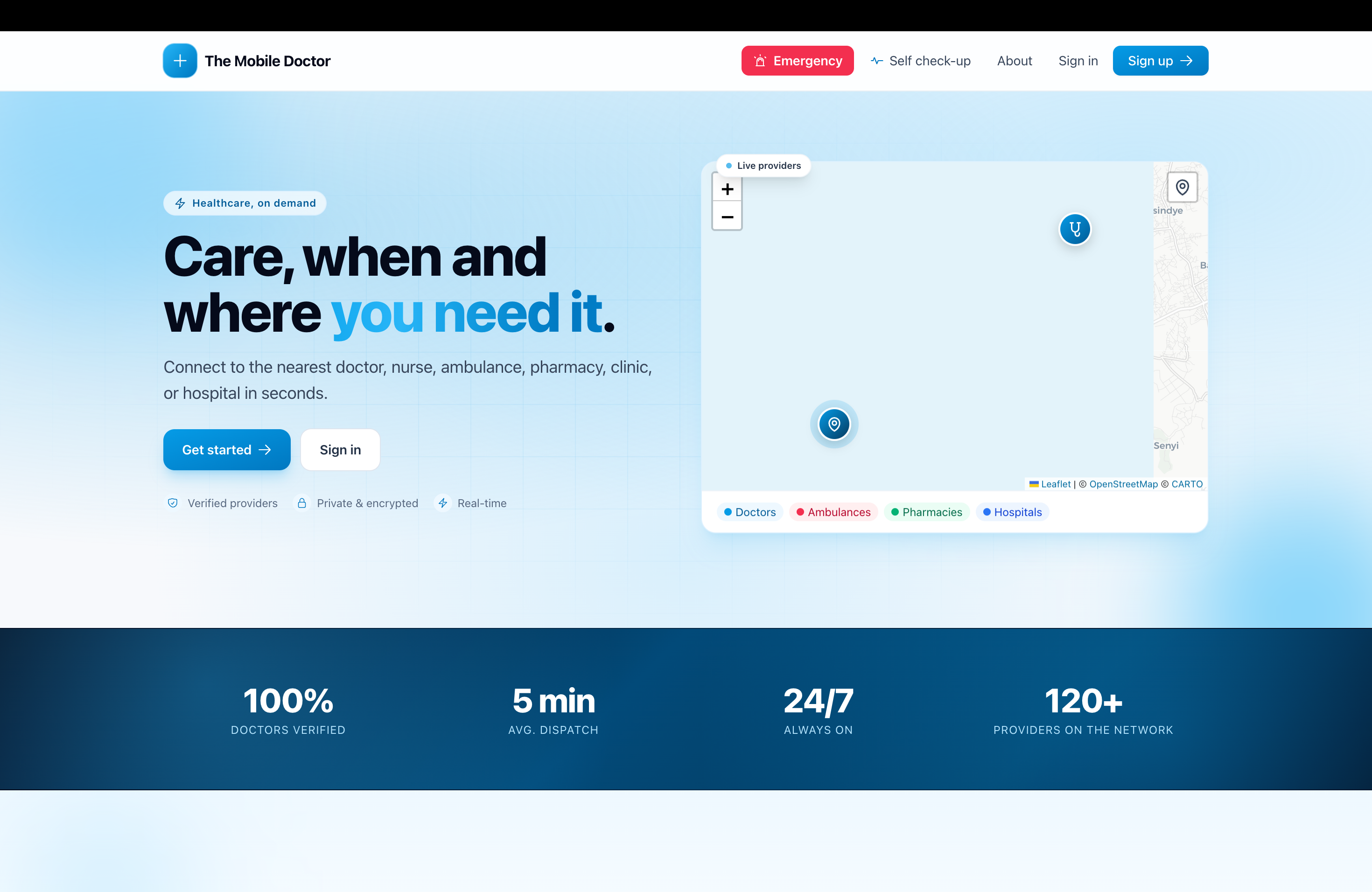 The Mobile Doctor homepage