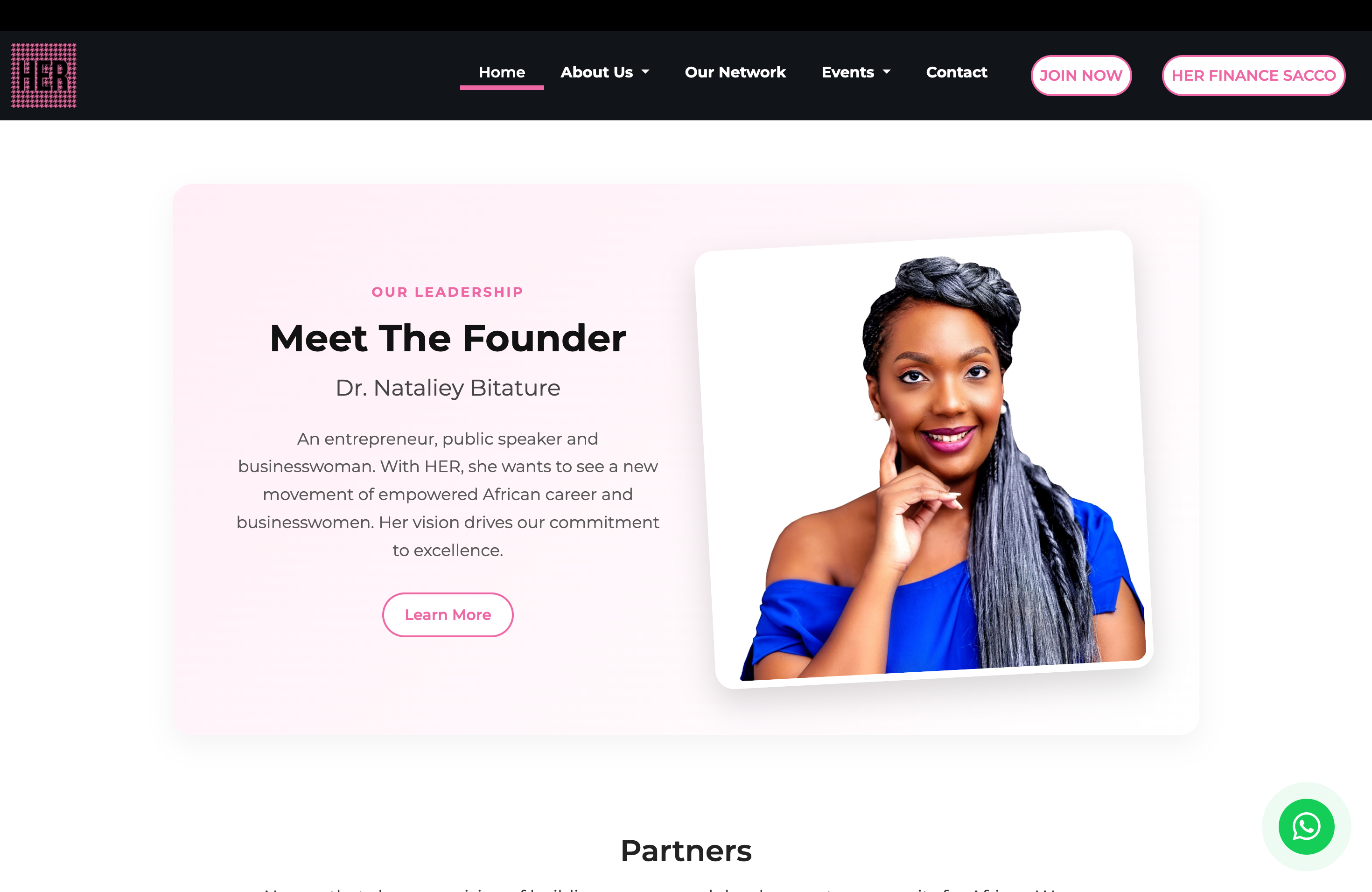 Her Working Women homepage